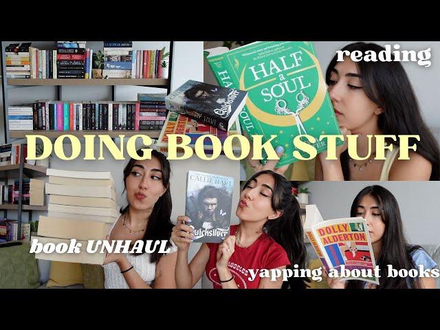 bookish vlog: reading, book UNHAUL, book chats and lots of coffee️‍