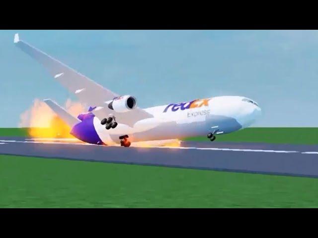 FedEx Flight 80  (Roblox Crash Animation)