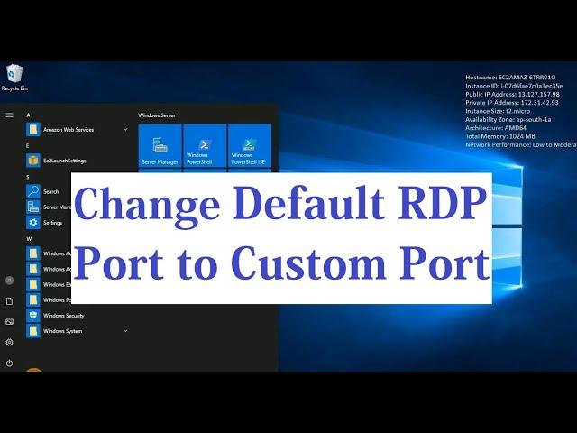 Change Default RDP Port to Custom RDP Port | How to change default RDP Port in windows server