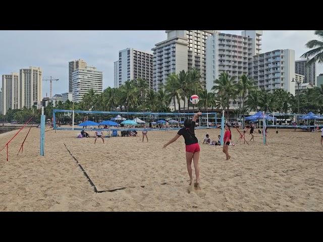 Queens Beach Volleyball tournament 12u Game 1 February 16, 2025