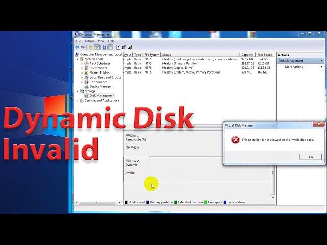 How to Repair Invalid Dynamic Disk