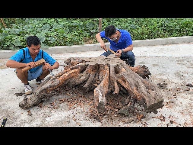 Woodworking Ideas Perfect For Woodworking Projects Easily From Dry Tree Stump - DIY Wooden Furniture