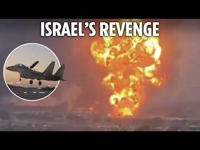 Huge fireball as Israel blitzes Houthi rebels in revenge for ballistic missile attack