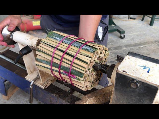 Woodturning Interesting - How to Make Bamboo and Epoxy Resin into A Beautiful Vase