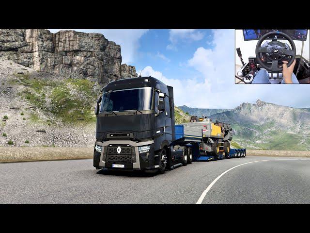 Heavy haulage through the Austrian mountains - Euro Truck Simulator 2 | Thrustmaster T300RS