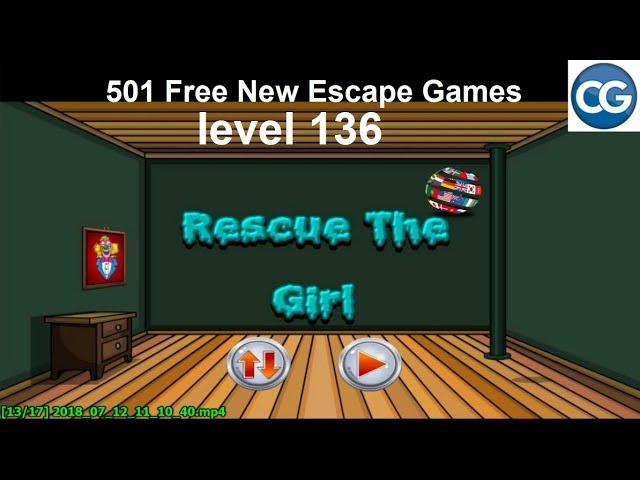 [Walkthrough] 501 Free New Escape Games level 136 - Rescue the girl - Complete Game