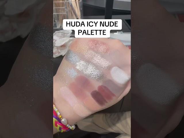 HUDA BEAUTY icy nude eyeshadow palette swatches  #hudabeauty #eyeshadow palette