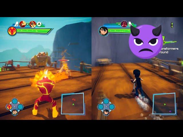 Ben 10 Power Trip - Splitscreen Gameplay on Missions