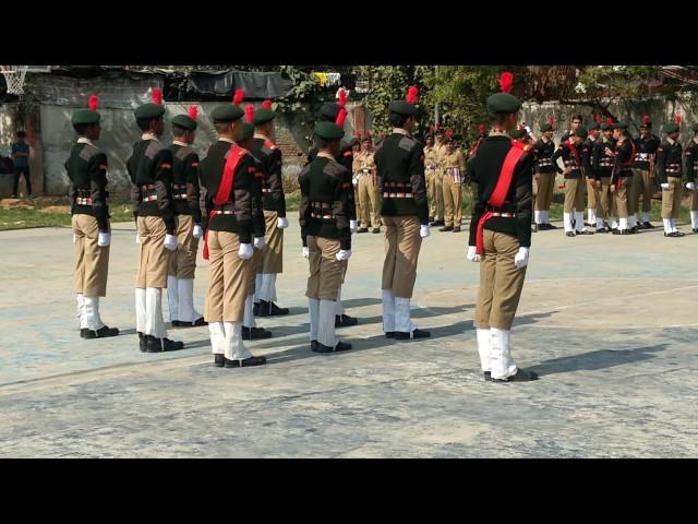 squad drill competition at pg dav college by gb pant ncc cadets