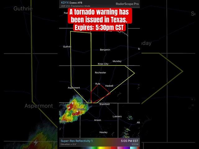 (EXPIRED) A tornado warning has been issued in Texas. #tornado #shorts