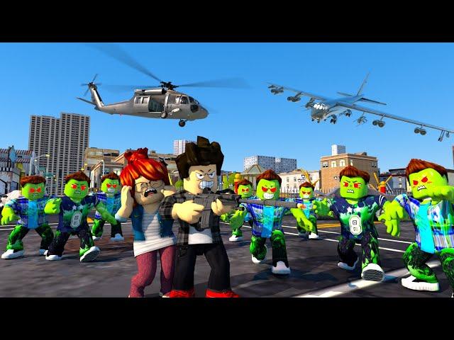 Zombie Apocalypse : Peter rescues his sister escaped zombies #1 | Roblox Animation