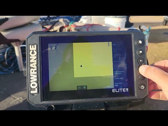 How to get dam maps up on your Lowrance Sounder Elite FS7