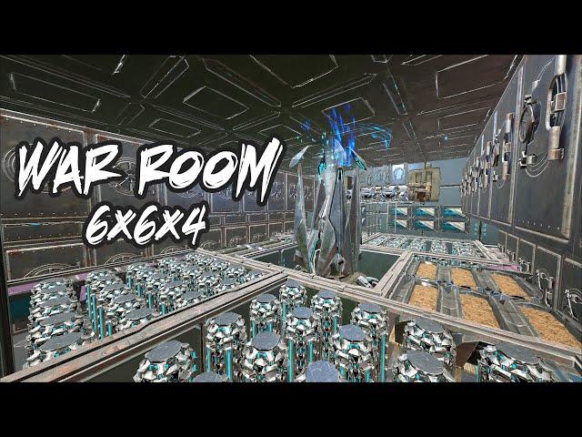 War room 6x6x4 | Triple vaults | How to build | Tek building tutorial | ARK Survival Evolved