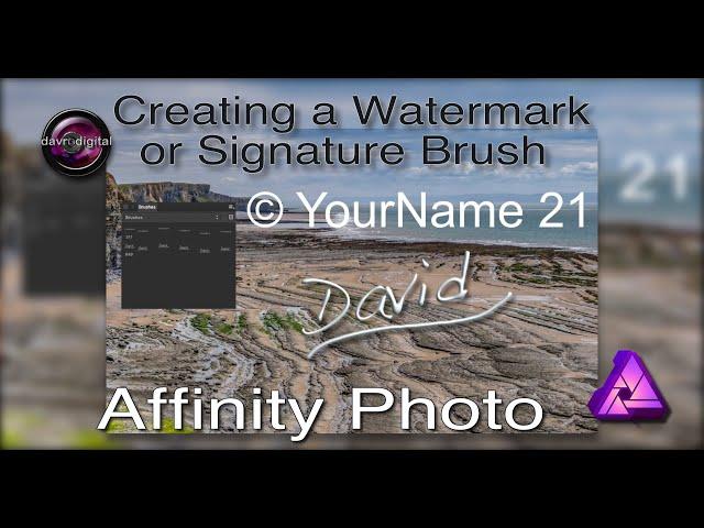 Creating a Watermark or Signature Brush  from a selection Affinity Photo