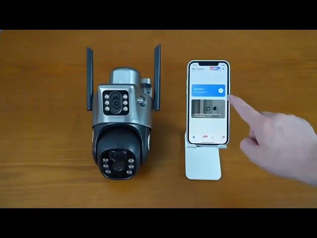 Monitor Dual lens 4G WIFI V380 Pro Solar IP Camera