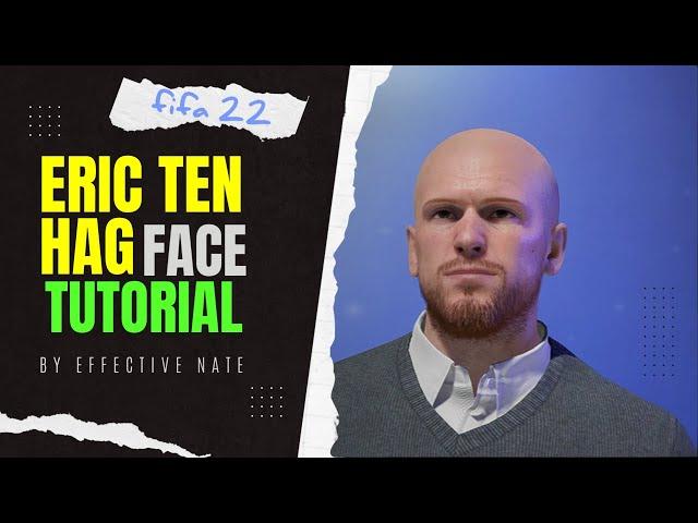 ERIK TEN HAG face Tutorial (fifa 22)