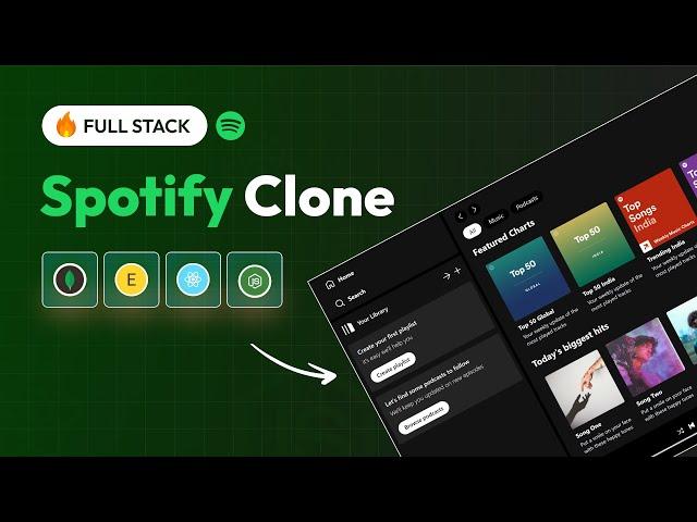 How To Create Full Stack Spotify Clone App In React JS | Music Streaming Site in MERN Stack 2024