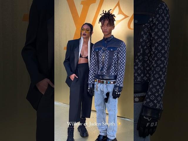 Willow & Jaden Smith at the Louis Vuitton fashion show in Paris, France. #jadensmith