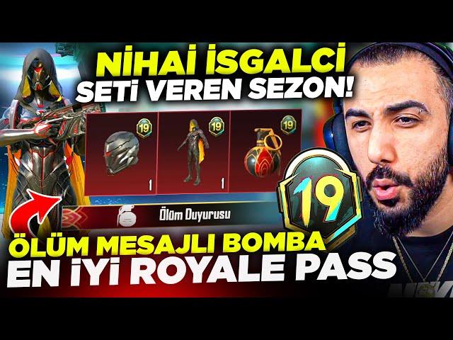 YENİ SEZON 19 GELDİ!!  NİHAİ SET VE ÖLÜM MESAJLI BOMBA VEREN İLK ROYALE PASS EFSANE! | PUBG MOBILE