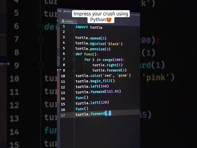 Impress your crush using Python Code ️