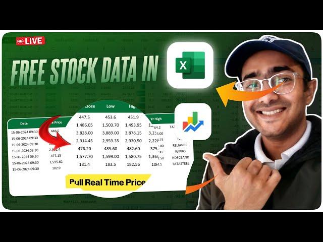 How to pull Real Time Indian Stock prices in MS Excel VBA for Free [2024]🟢