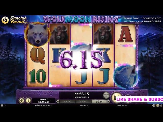 FUNCLUB CASINO Presents WOLF MOON RISING Game play trailer....