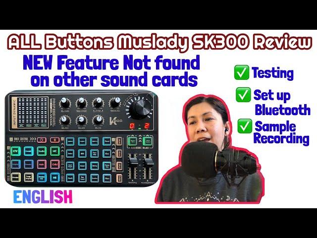 Muslady SK300 Review, Testing ALL the Buttons and Recording Set Up & sample