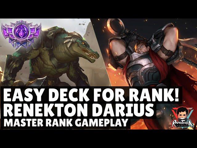 QUICK & EASY DECK FOR RANKED? Renekton Darius Overwhelm Deck | Legends of Runeterra | Master Rank