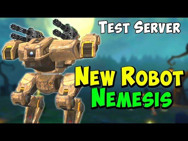 New Robot NEMESIS with Built-In Exodus - War Robots Test Server Gameplay WR