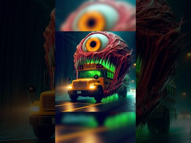  Kitten’s Shocking Encounter with an School Bus Monster! #ai #story #catshorts #aicat #funnycats