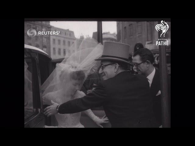 UK: ARTHUR ASKEY'S DAUGHTER, ANTHEA, WEDS IN LONDON (1956)