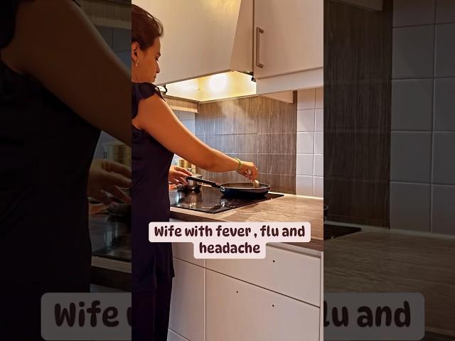 Wife v/s husband | when sick | manflu #viral #short #ytshorts #viral #husbandwife