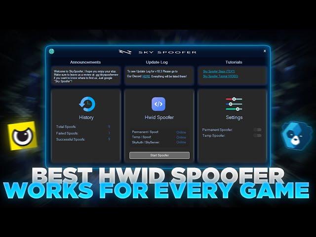 Remove HWID Bans in ANY GAME! (SkySpoofer.com)