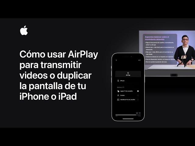 Cómo transmitir video o duplicar pantalla en el iPhone o iPad con AirPlay | Soporte técnico de Apple