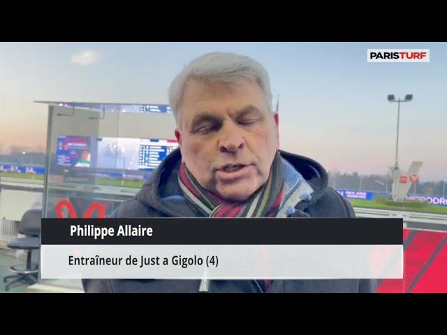 Philippe Allaire, entraîneur de Just a Gigolo (1er le 11/12 à Vincennes) R1C6