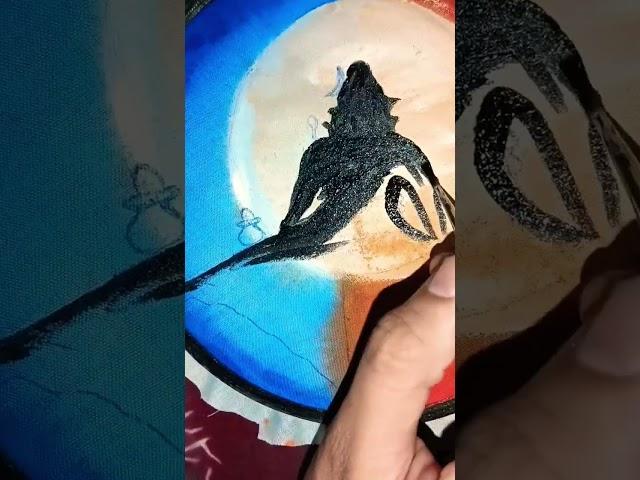 Mahadev Painting on Fabric|#shorts #painting #video