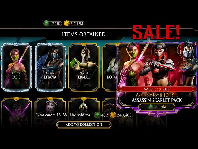 Discounted Assassin Scarlett Pack Opening. How Many Diamonds can we get?! Mortal Kombat Mobile