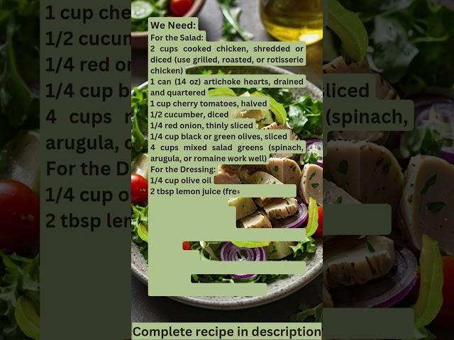 Chicken and Artichoke Recipe by What Shall I Cook