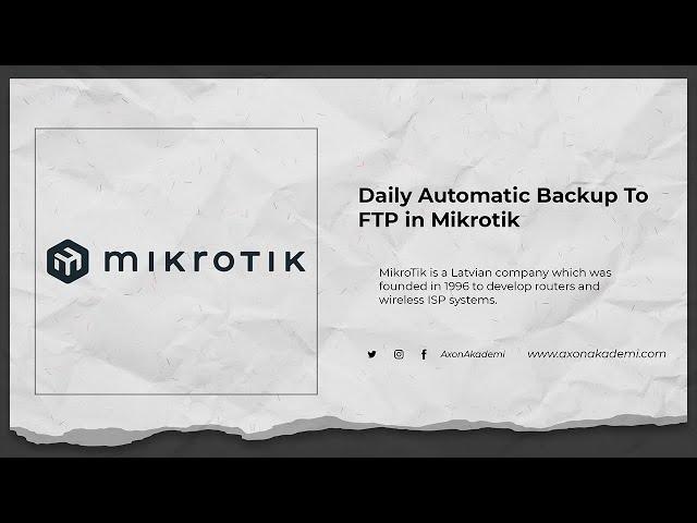 Automate Your Backups with Mikrotik - A Simple Tutorial