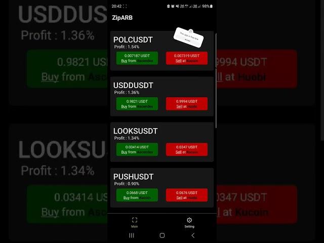 Crypto Arbitrage Finder App #trading #arbitrage #crypto