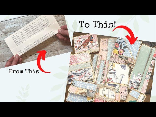 Junk Journal Book Page Ideas! - Part 1!  Start with the same fold to make 10 Ideas!