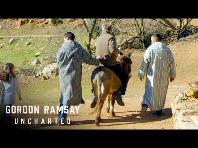 Gordon Ramsay Learns To Ride A Donkey | Gordon Ramsay: Uncharted