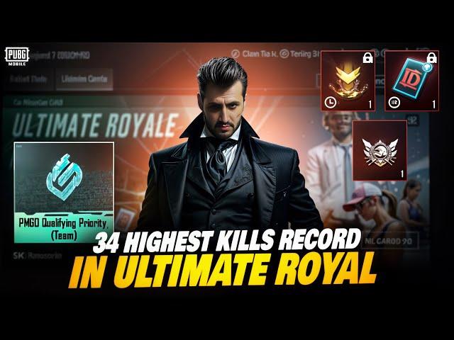 First Gameplay On New Ultimate Royale  34 Highest Kills Record | Hardcore  | MK Gaming