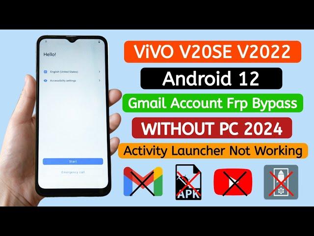 Vivo V20SE Gmail Account Frp bypass 2024 with Easy trick.