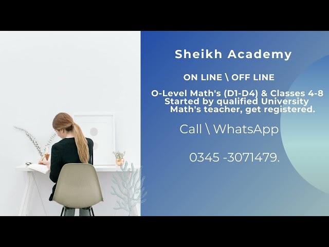 Math's O-Level Classes | Sheikh Academy