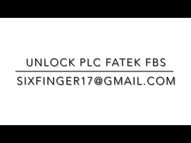 Unlock PLC Fatek FBs-60MC