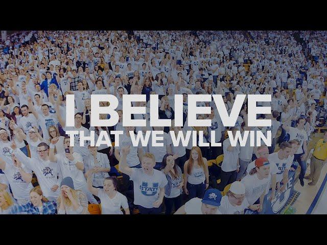 I Believe That We Will Win - Utah State University (USU) Basketball Chant! HD