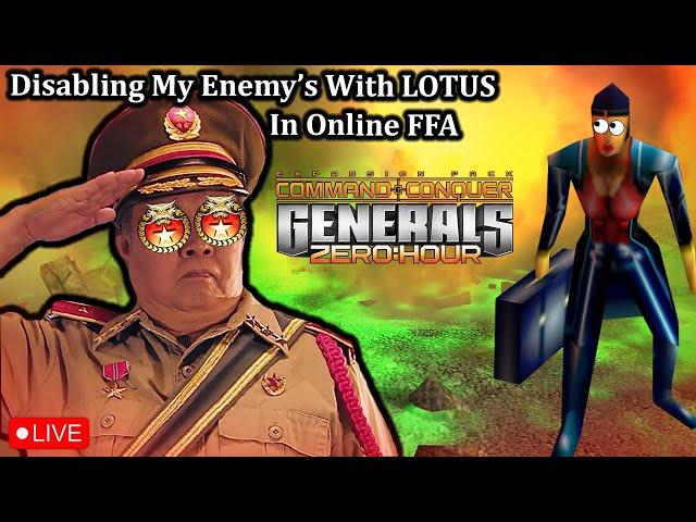 LIVE - Hacking my enemy's into victory - 1v1v1v1v1v1 Online  | C&C Generals Zero hour!!