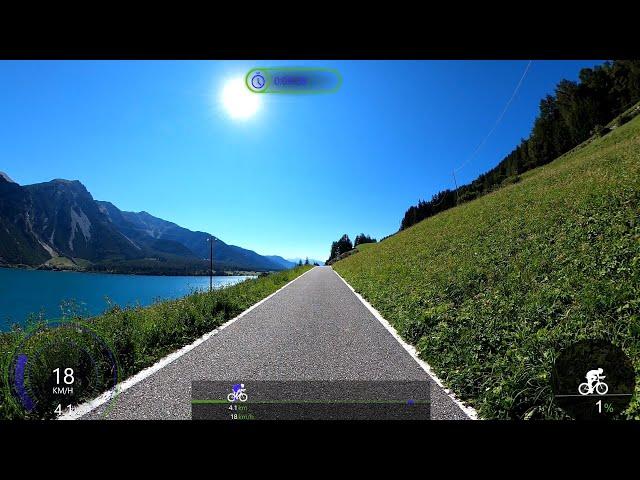 30 minute Fat Burning Indoor Cycling Workout Alps South Tyrol Lake Tour Garmin 4K Video