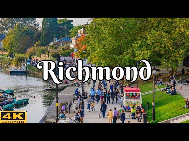 Richmond Expensive Area in London | Walking Tour in 4K